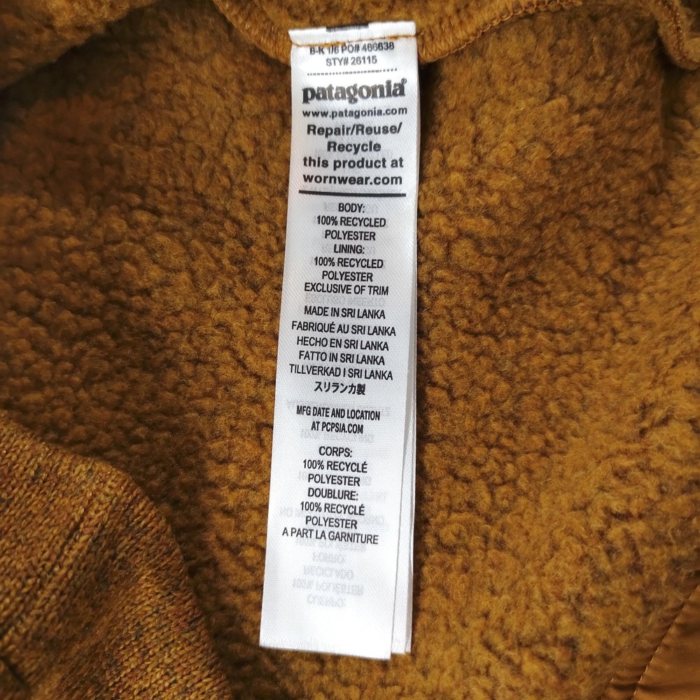 Patagonia Jacket Womens Large Raptor Brown Better Sweater Zippered Chore 26115 - Picture 8 of 16